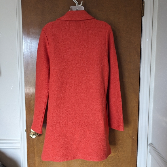 Rachel Zoe Orange Open Wool Blend Coat Jacket - Picture 2 of 7